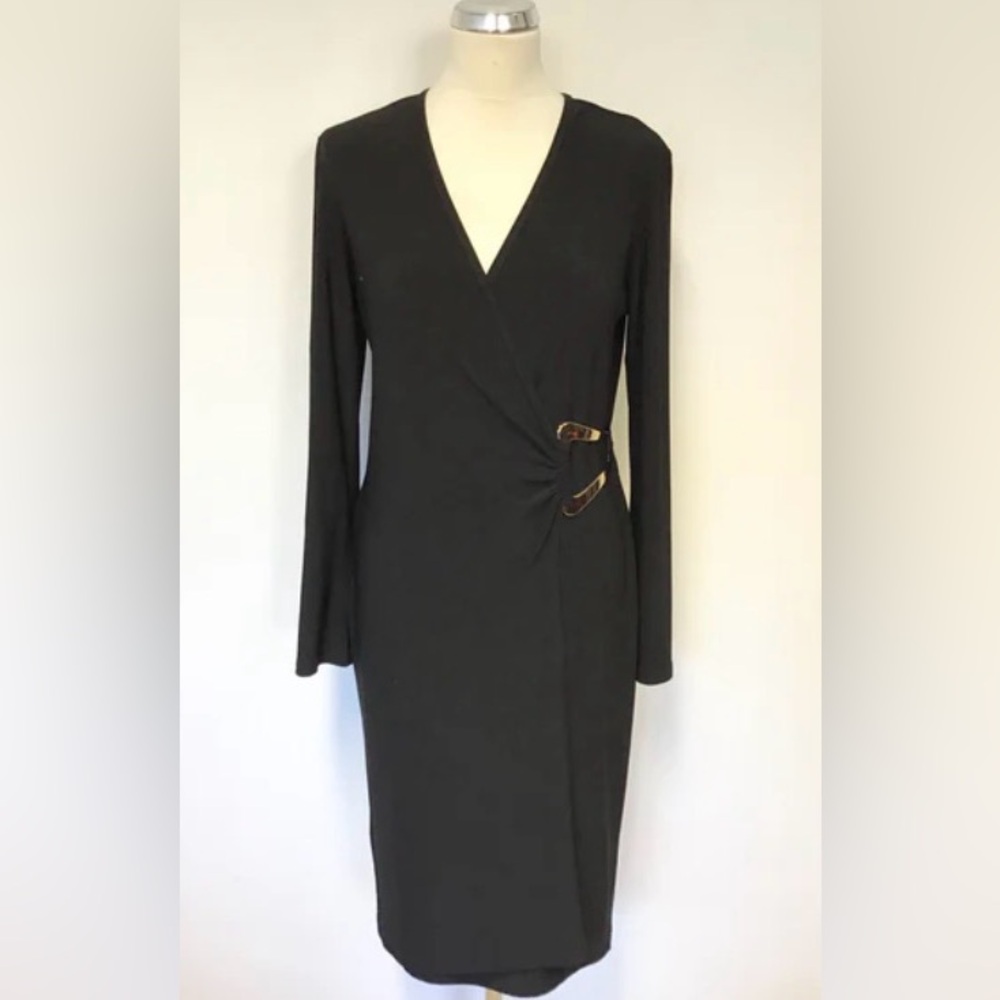 Joseph Ribkoff Black Wrap Dress